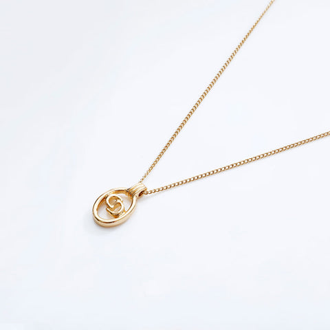Christian Dior CD logo Necklace gold WS21769
