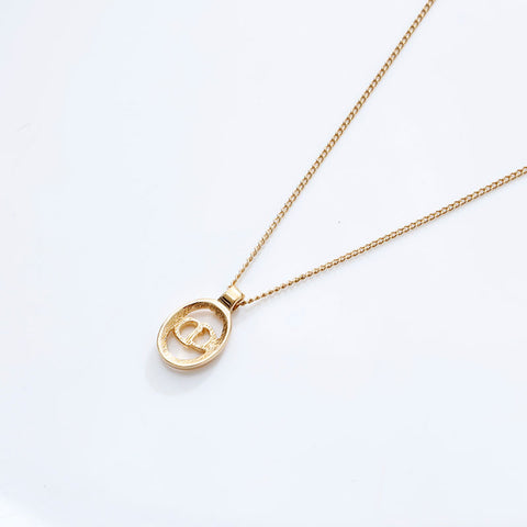 Christian Dior CD logo Necklace gold WS21769