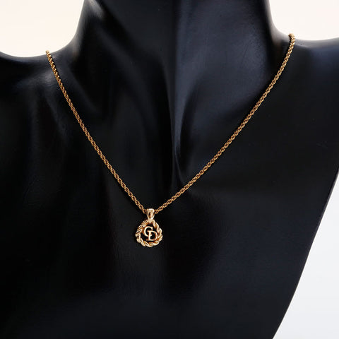 Christian Dior CD logo Necklace gold WS21770