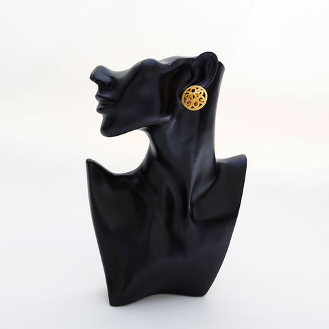 CHANEL 95P 1995 Round COCO Mark Earring gold WS21773