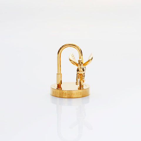 HERMES 2007 Limited Edition Cadena Arne Pegasus Entrez Dans La Danse! key ring gold WS21774