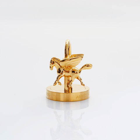 HERMES 2007 Limited Edition Cadena Arne Pegasus Entrez Dans La Danse! key ring gold WS21774