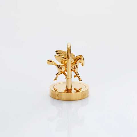 HERMES 2007 Limited Edition Cadena Arne Pegasus Entrez Dans La Danse! key ring gold WS21774