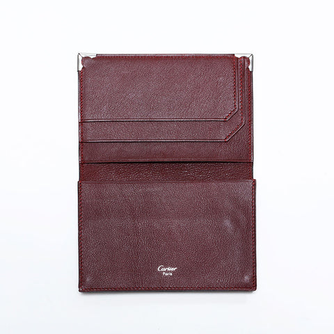CARTIER leather Card Case black WS21777