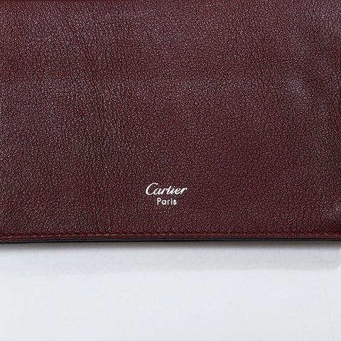 CARTIER leather Card Case black WS21777