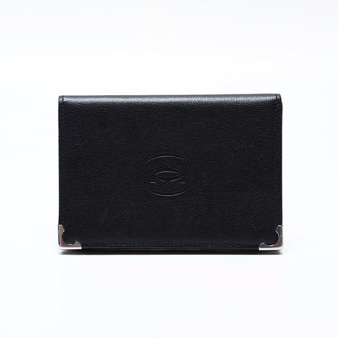 CARTIER leather Card Case black WS21777