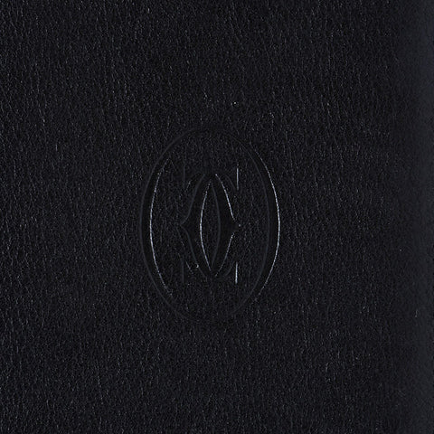 CARTIER leather Card Case black WS21777