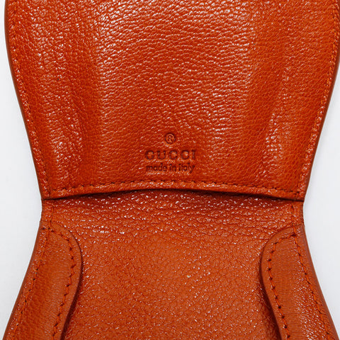 GUCCI Leather Interlocking Coin case Brown WS21778