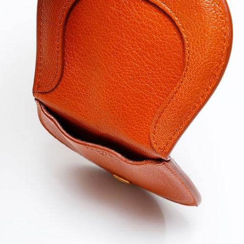 GUCCI Leather Interlocking Coin case Brown WS21778