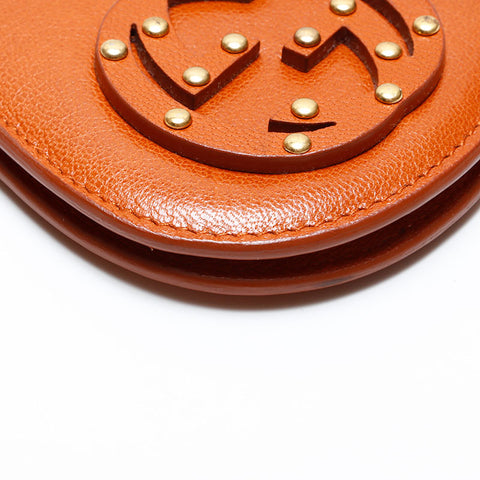 GUCCI Leather Interlocking Coin case Brown WS21778