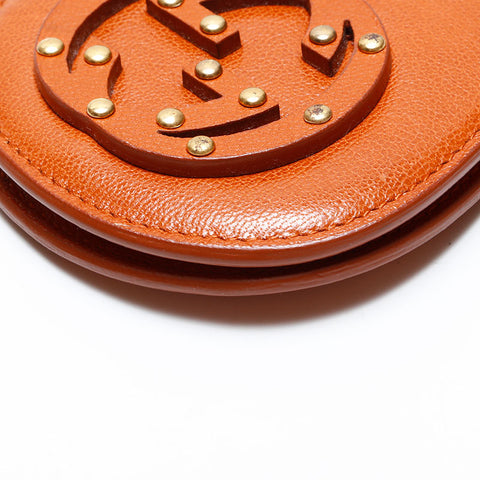 GUCCI Leather Interlocking Coin case Brown WS21778