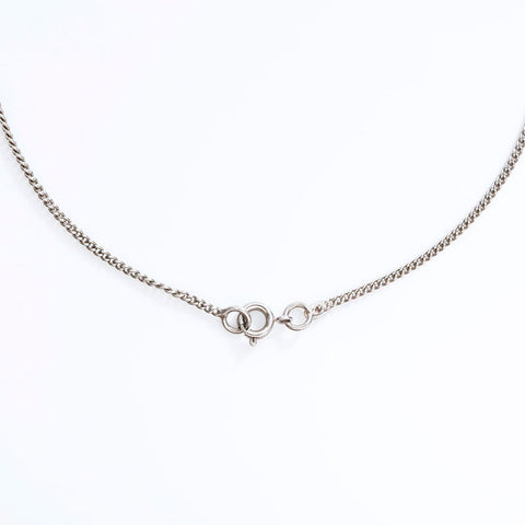 CHANEL 04P 2004 COCO Mark Heart Necklace Silver WS21784