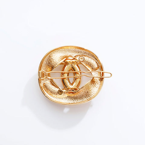 CHANEL B24A 2024 Pearl COCO Mark Hair Clip hair accessory gold WS21786