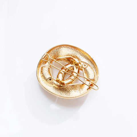 CHANEL B24A 2024 Pearl COCO Mark Hair Clip hair accessory gold WS21786