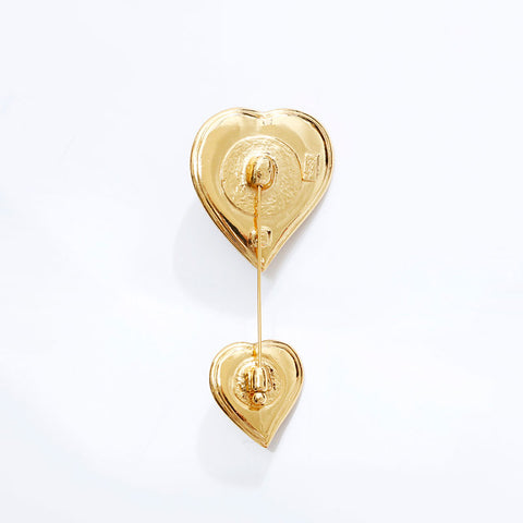 YVES SAINT LAURENT Rhinestone Brooch gold WS21787
