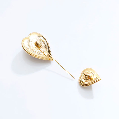 YVES SAINT LAURENT Rhinestone Brooch gold WS21787
