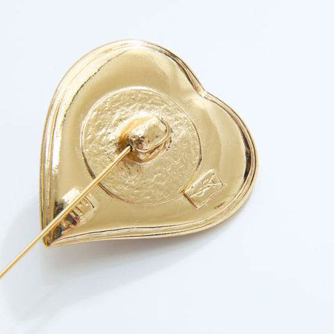 YVES SAINT LAURENT Rhinestone Brooch gold WS21787