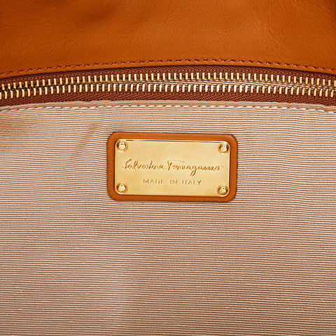 サルヴァトーレフェラガモ Salvatore Ferragamo チェーントート ハンドバッグ ブラウン WS21788
