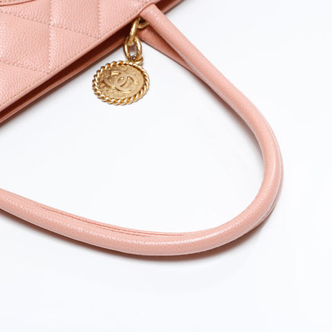 CHANEL No. 6 2000-2002 Replica Tote Caviar Skin Handbag pink WS21793