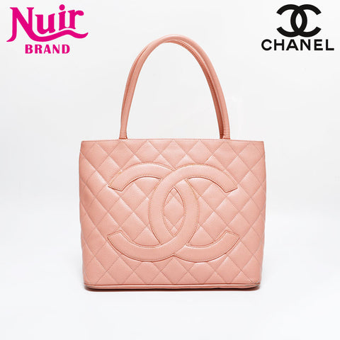 CHANEL No. 6 2000-2002 Replica Tote Caviar Skin Handbag pink WS21793