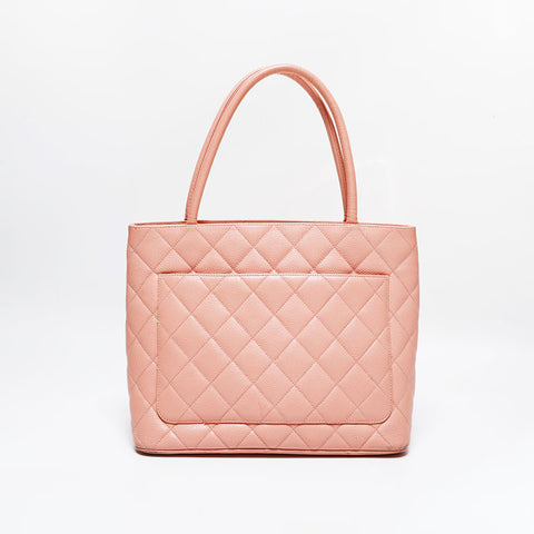 CHANEL No. 6 2000-2002 Replica Tote Caviar Skin Handbag pink WS21793