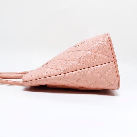 CHANEL No. 6 2000-2002 Replica Tote Caviar Skin Handbag pink WS21793