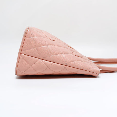 CHANEL No. 6 2000-2002 Replica Tote Caviar Skin Handbag pink WS21793