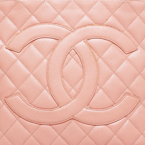 CHANEL No. 6 2000-2002 Replica Tote Caviar Skin Handbag pink WS21793