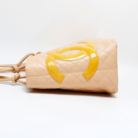 CHANEL 10 系列 2005-2006 Matelasse Cambon Line 大号手提包 米色 WS21794