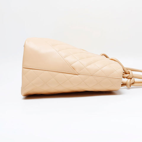 CHANEL 10 系列 2005-2006 Matelasse Cambon Line 大号手提包 米色 WS21794