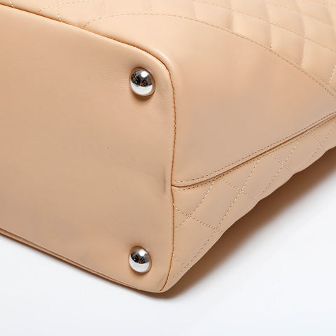CHANEL 10 系列 2005-2006 Matelasse Cambon Line 大号手提包 米色 WS21794