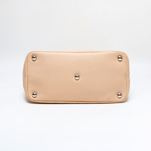 CHANEL 10 Series 2005-2006 Matelasse Cambon Line Large Tote Handbag beige WS21794