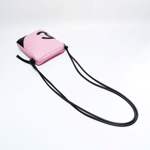 CHANEL No. 9 2004-2005 Matelasse Cambon Line Shoulder Bag pink WS21795