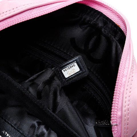 CHANEL No. 9 2004-2005 Matelasse Cambon Line Shoulder Bag pink WS21795