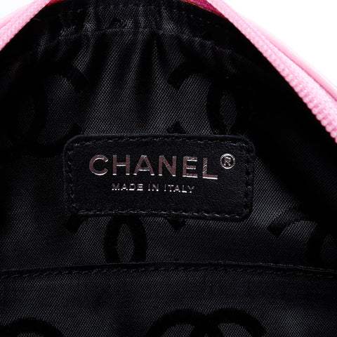 CHANEL No. 9 2004-2005 Matelasse Cambon Line Shoulder Bag pink WS21795