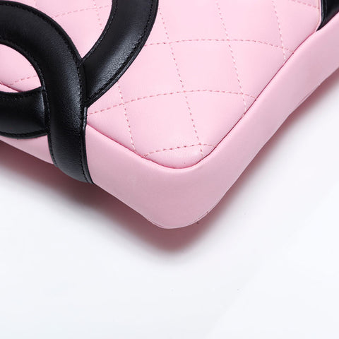 CHANEL No. 9 2004-2005 Matelasse Cambon Line Shoulder Bag pink WS21795