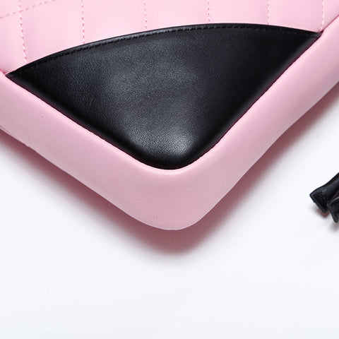 CHANEL No. 9 2004-2005 Matelasse Cambon Line Shoulder Bag pink WS21795