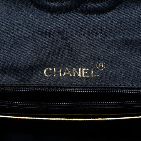 CHANEL No. 1 1989-1991 Mini Matelasse Satin Single Flap Shoulder Bag black WS21797