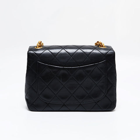 CHANEL Mini Matelasse Single Flap Shoulder Bag black WS21799