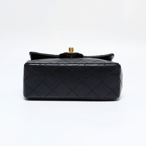 CHANEL Mini Matelasse Single Flap Shoulder Bag black WS21799