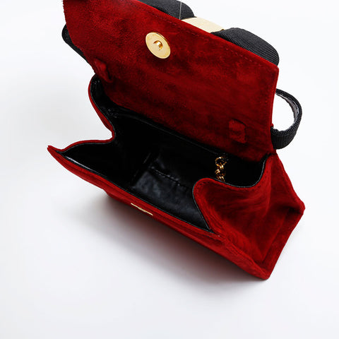 Salvatore Ferragamo Valabo Medium Top Handle 2-Way Shoulder Bag Red WS21804