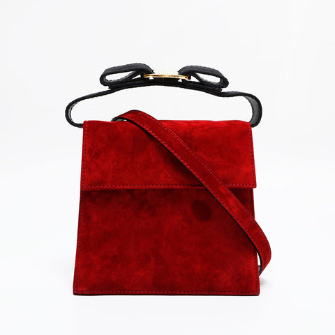 Salvatore Ferragamo Valabo Medium Top Handle 2-Way Shoulder Bag Red WS21804