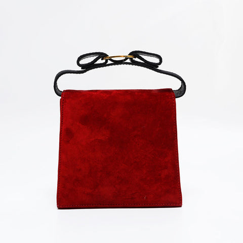 Salvatore Ferragamo Valabo Medium Top Handle 2-Way Shoulder Bag Red WS21804