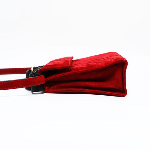 Salvatore Ferragamo Valabo Medium Top Handle 2-Way Shoulder Bag Red WS21804