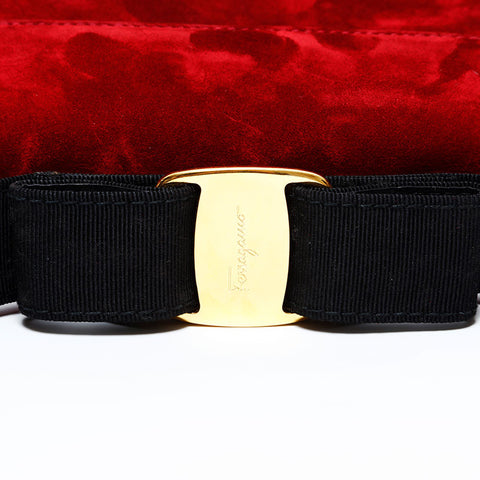 Salvatore Ferragamo Valabo Medium Top Handle 2-Way Shoulder Bag Red WS21804