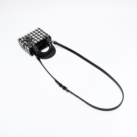 Christian Dior 2017 Micro Lady Dior Handbag Black White WS21806