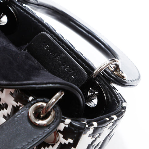 Christian Dior 2017 Micro Lady Dior Handbag Black White WS21806