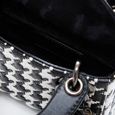 Christian Dior 2017 Micro Lady Dior Handbag Black White WS21806
