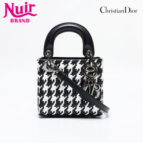 Christian Dior 2017 Micro Lady Dior Handbag Black White WS21806
