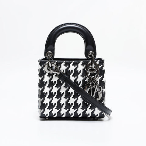 Christian Dior 2017 Micro Lady Dior Handbag Black White WS21806